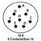 ITT CANNON KPT01J16-8P