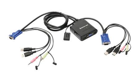 Iogear Gcs72U 2-Port Usb Cable Kvm Switch With Audio And Microphone