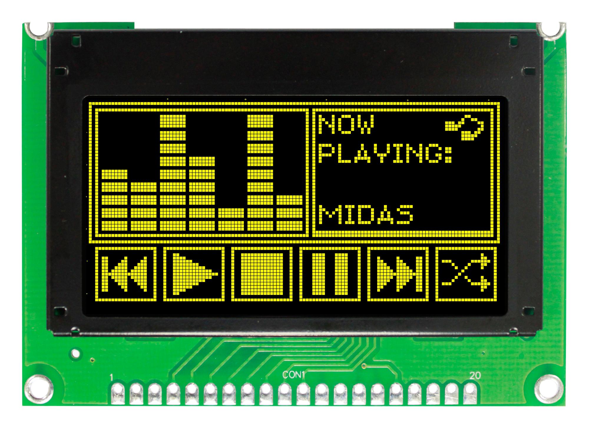 Midas Displays Mcob128064T1V-Yp