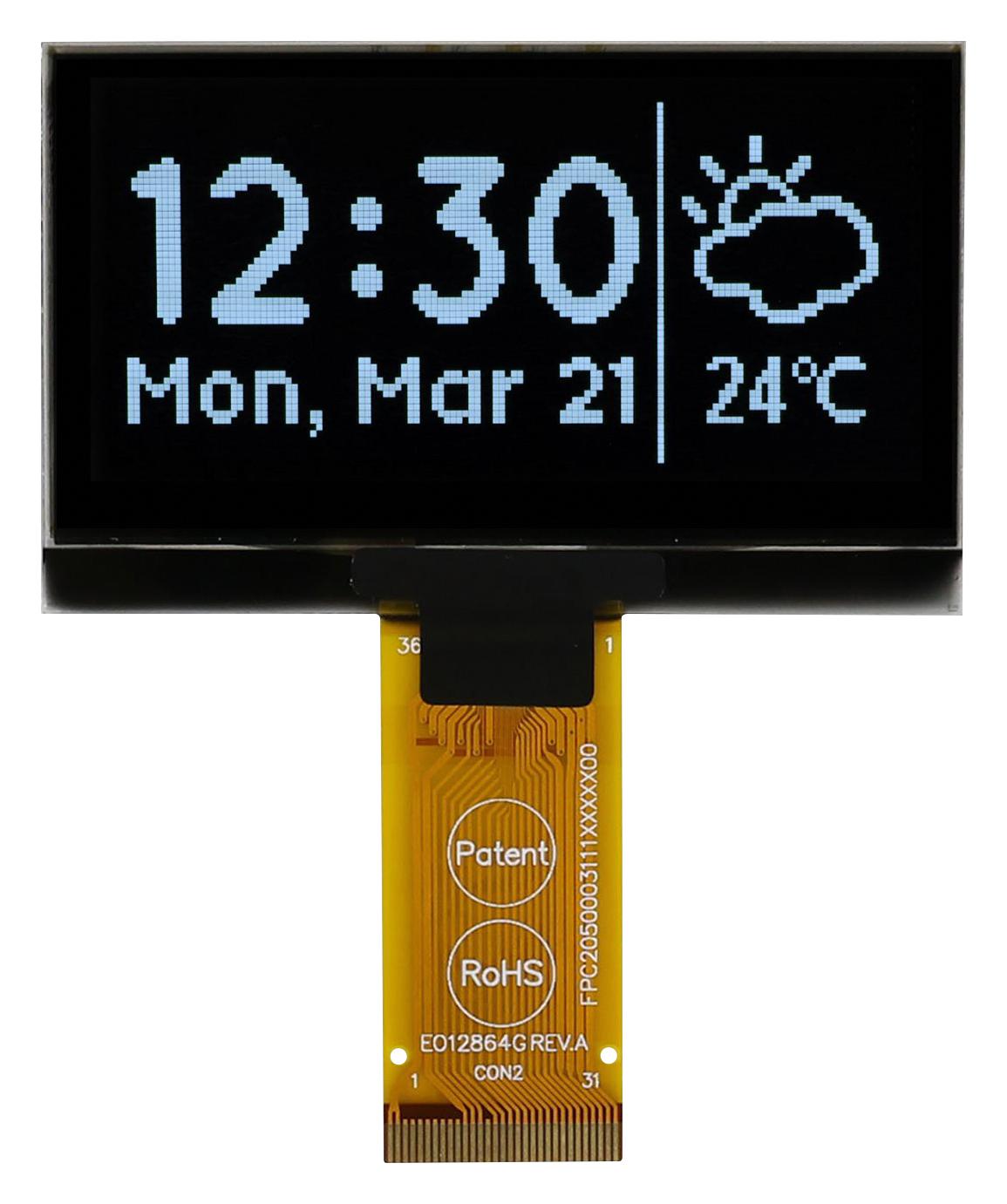 Midas Displays Mcot128064H1V-Wm