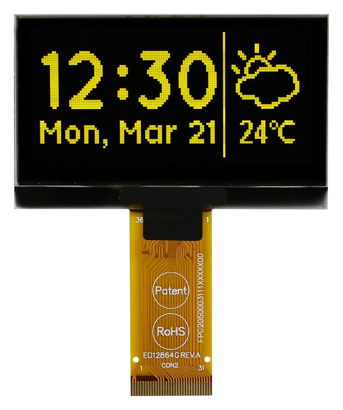 Midas Displays Mcot128064H1V-Ym