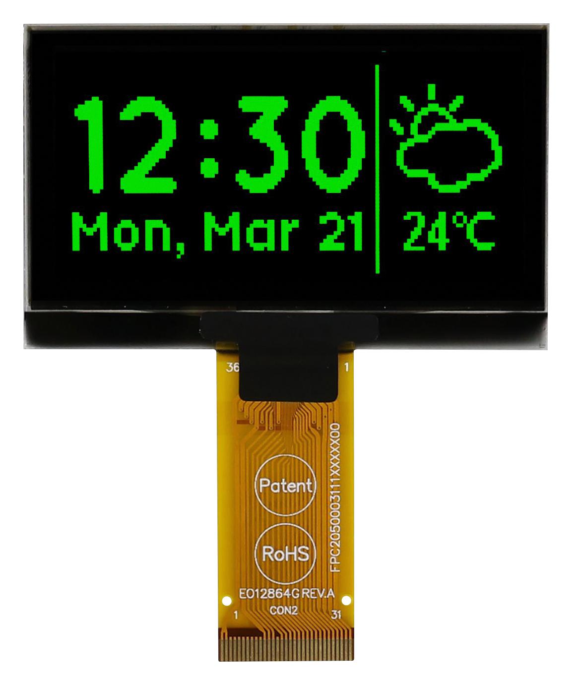 Midas Displays Mcot128064H1V-Gm