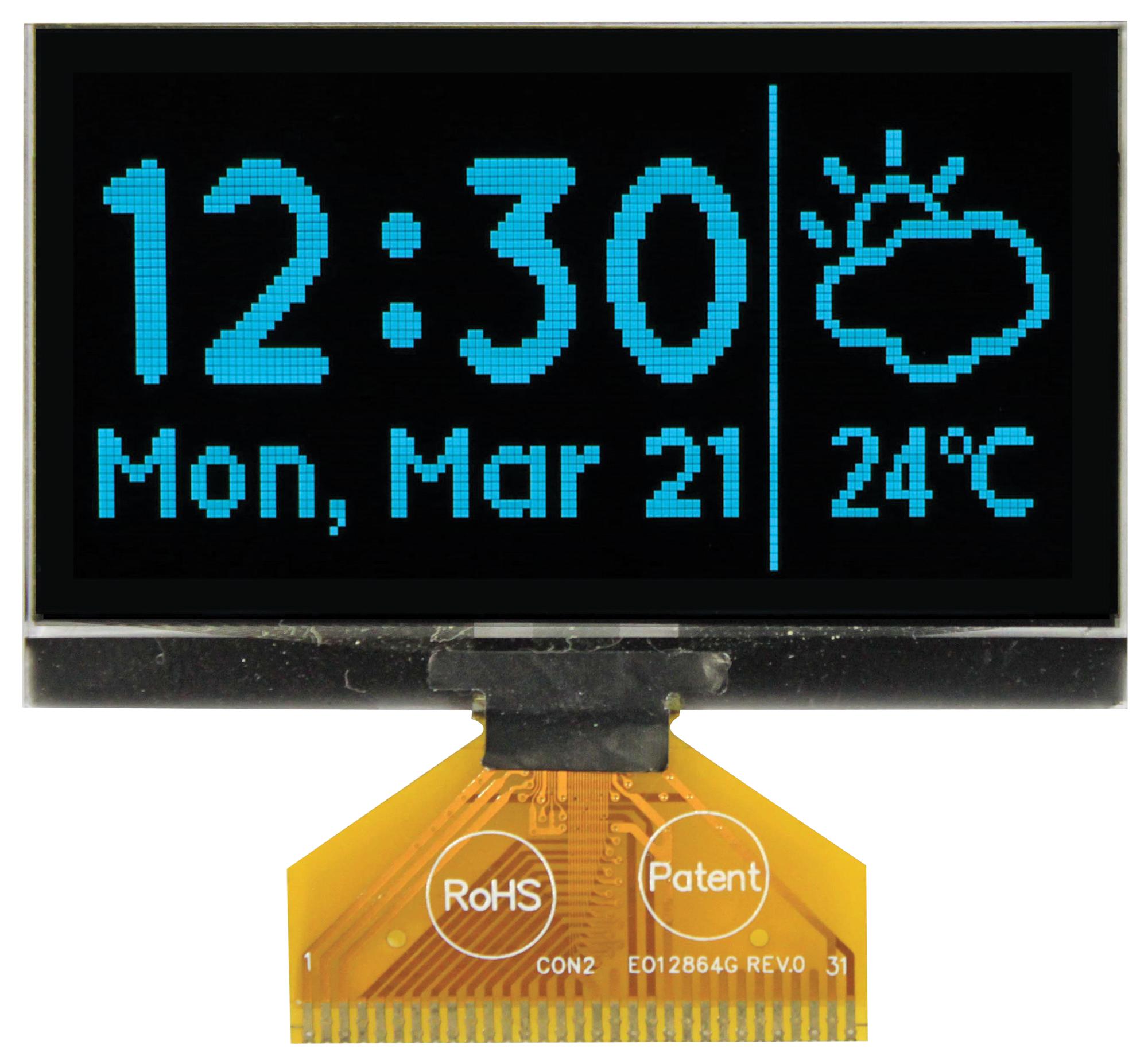 Midas Displays Mcot128064E1V-Bm