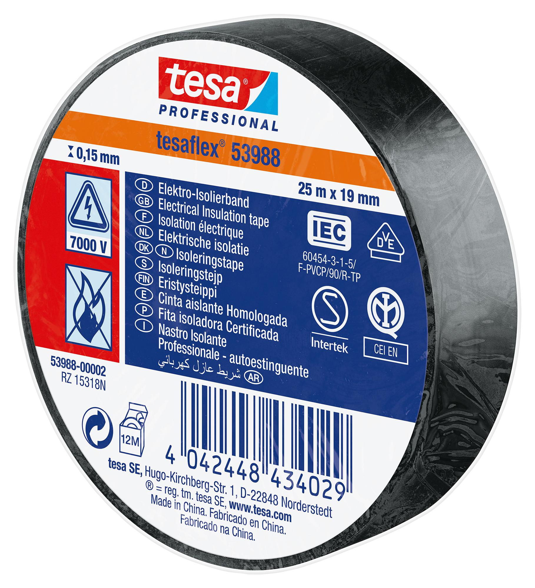 Tesa 53988 Black 25M X 19mm