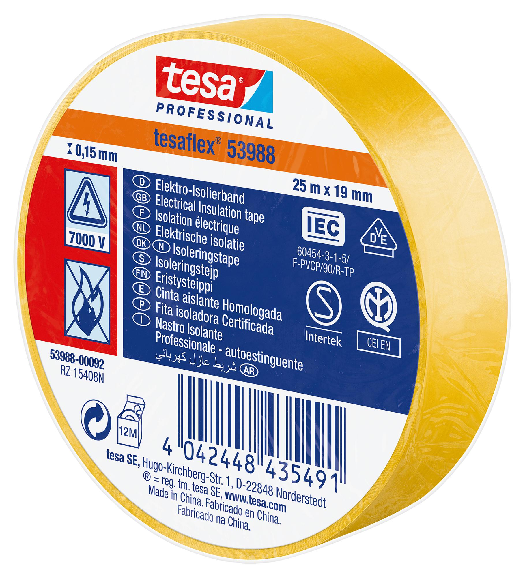 Tesa 53988 Yellow 25M X 19mm