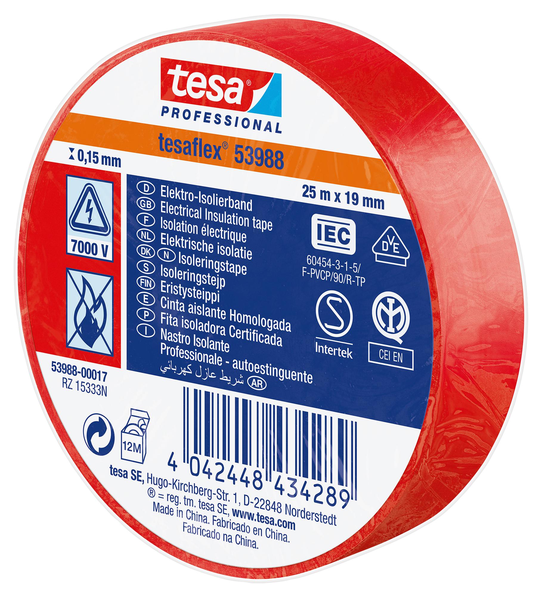 Tesa 53988 Red 25M X 19mm