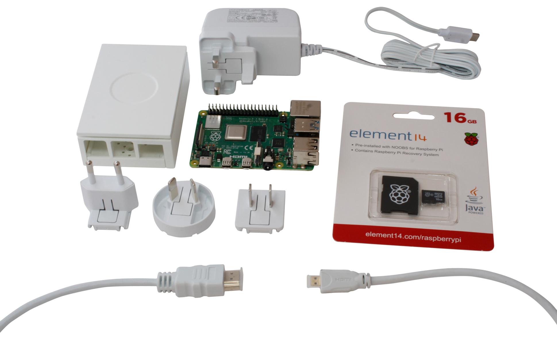 Multicomp Pro Rpi4-Mp-Starter Kit-White-4Gb