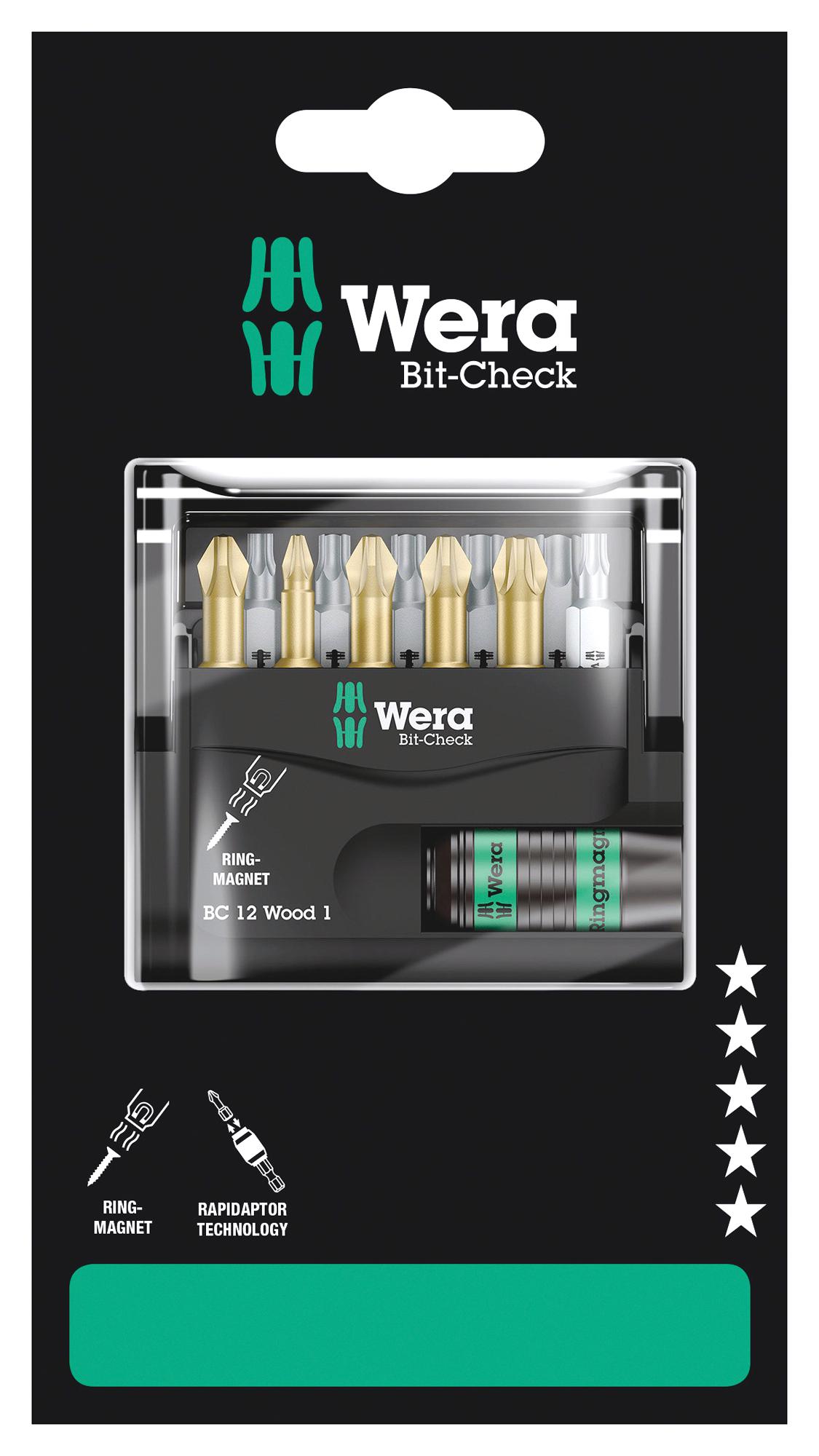 Wera Bit-Check 12 Wood 1 Sb