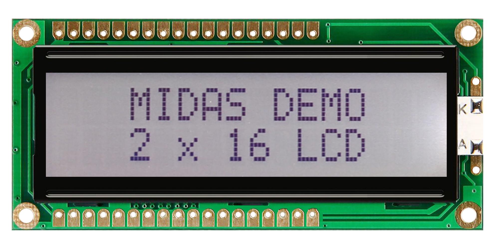 Midas Displays Mc21605G6W-Fptlw3.3-V2