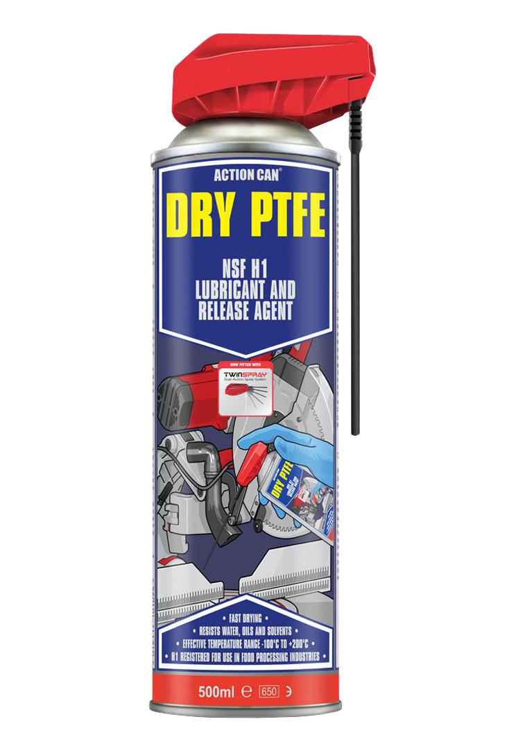 Action Can Dry Ptfe Twinspray, 500Ml