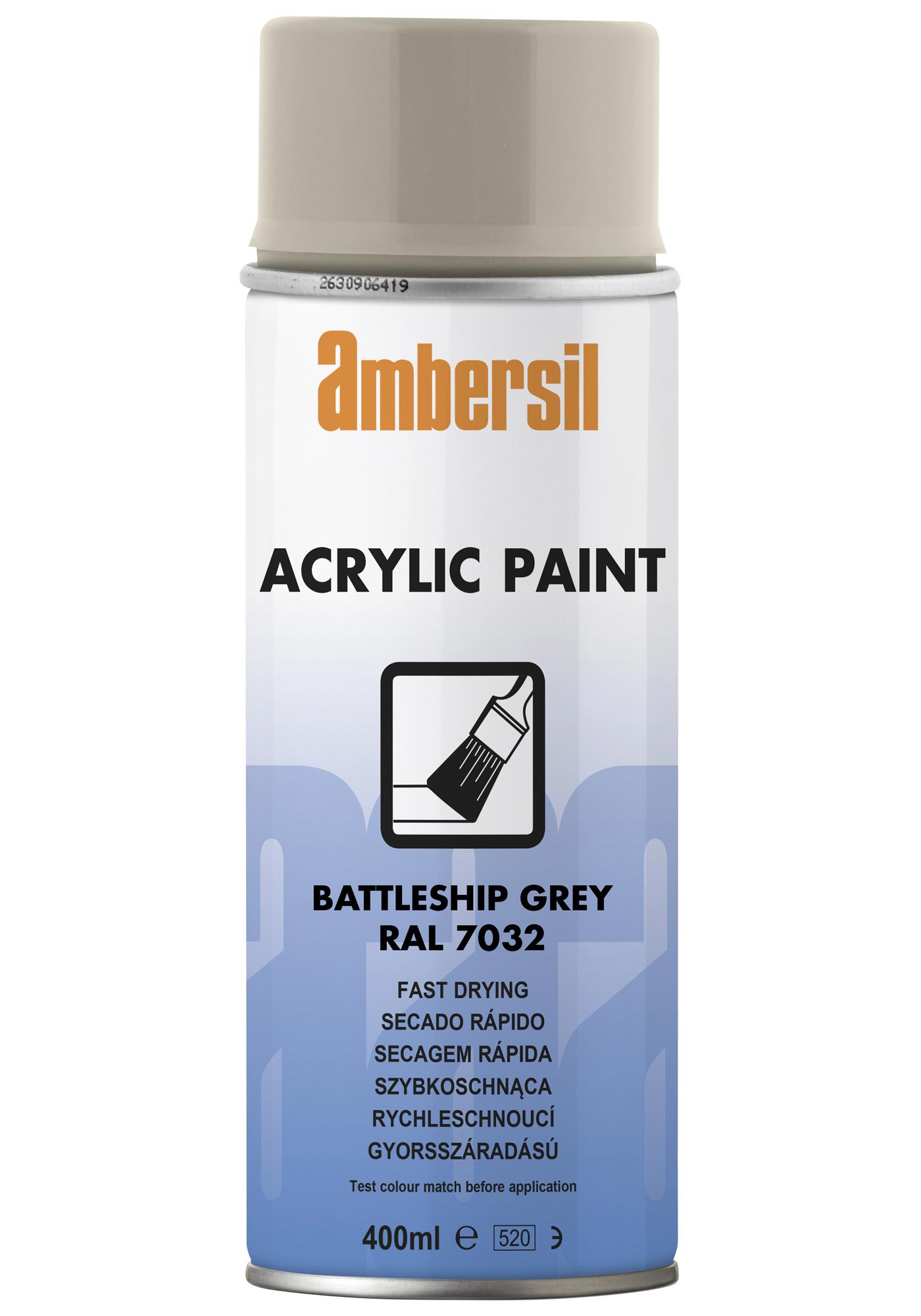 Ambersil Acrylic Paint, Grey Ral 7032, 400Ml