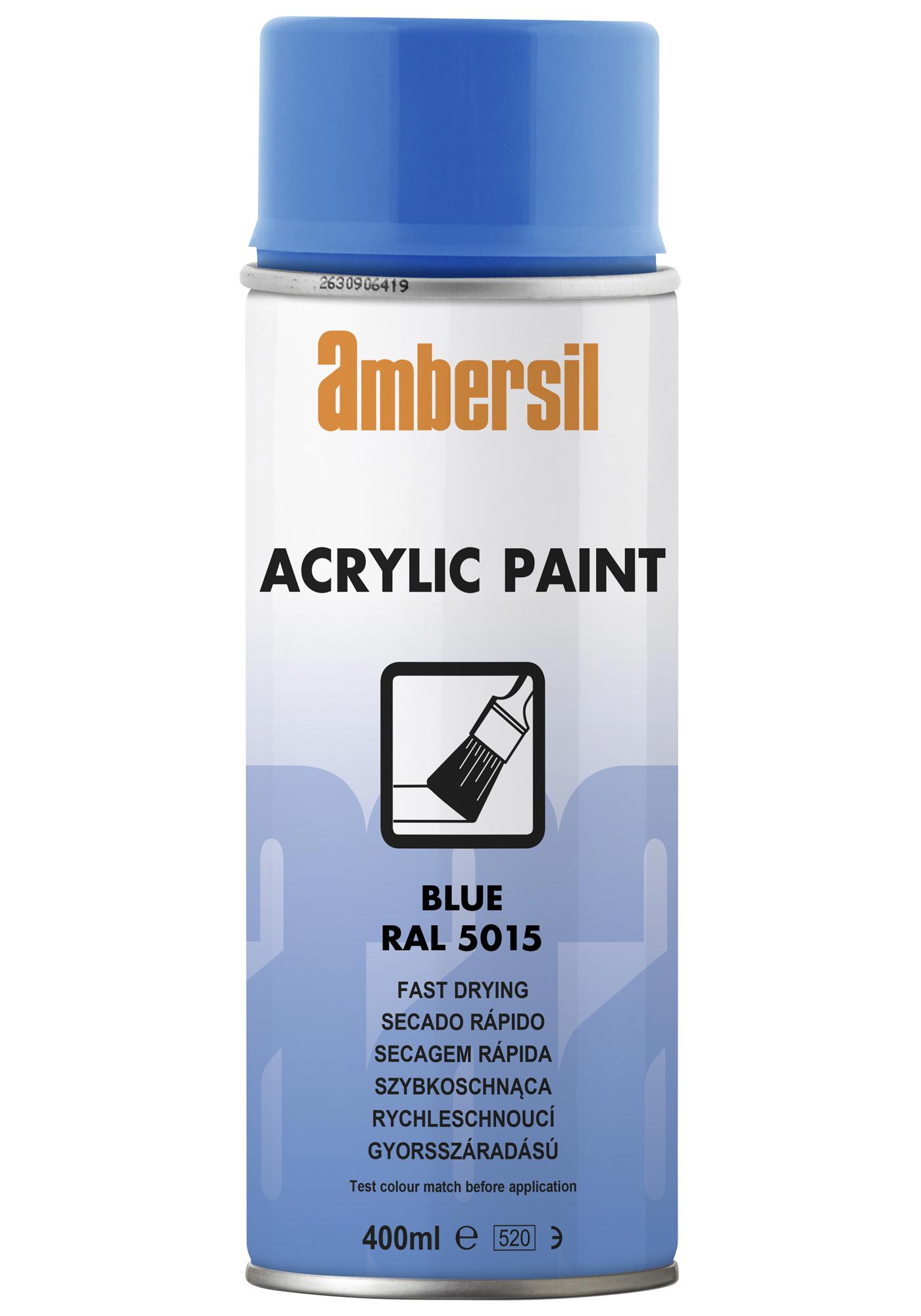 Ambersil Acrylic Paint, Blue Ral 5015, 400Ml