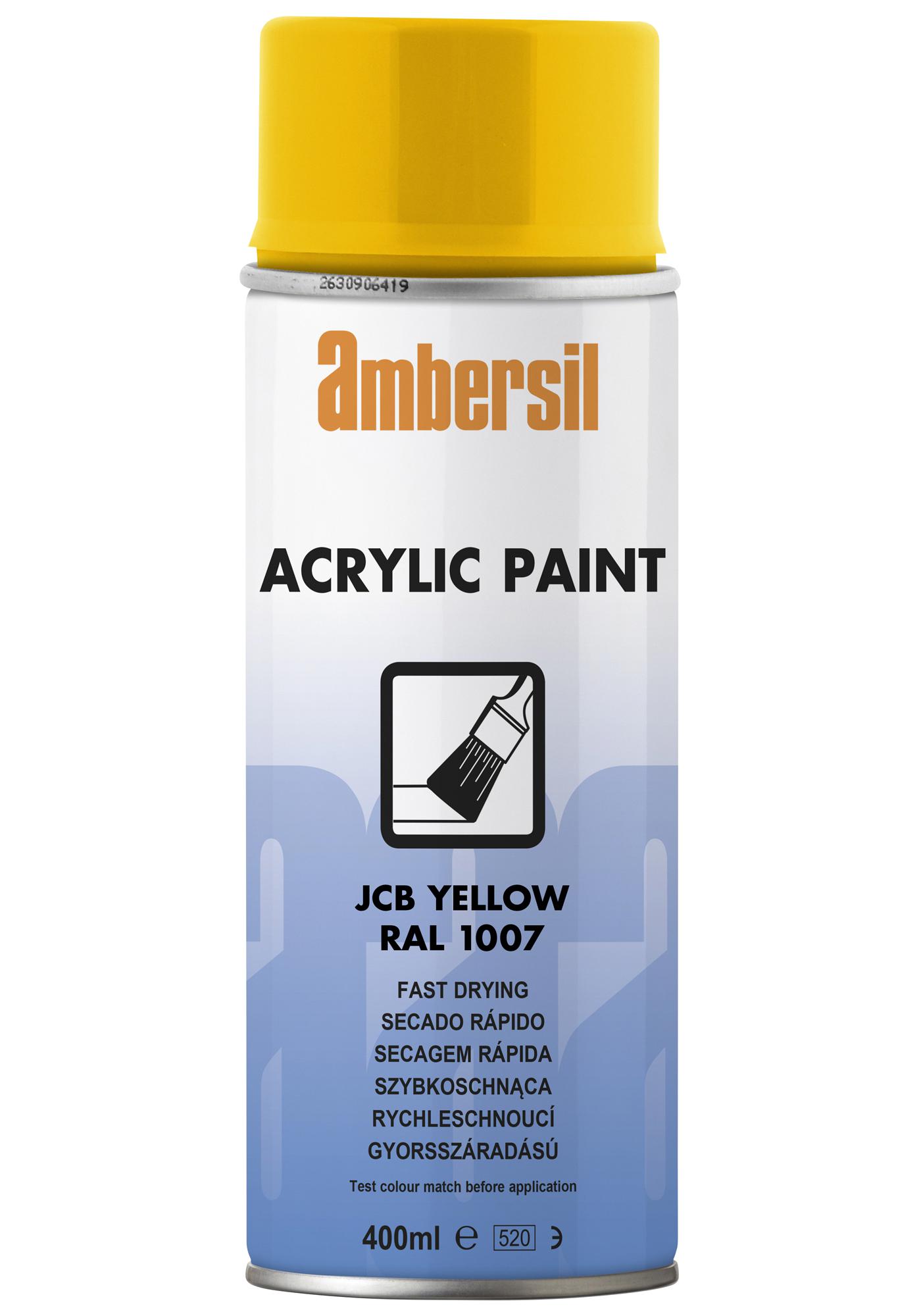 Ambersil Acrylic Paint, Yellow Ral 1007, 400Ml