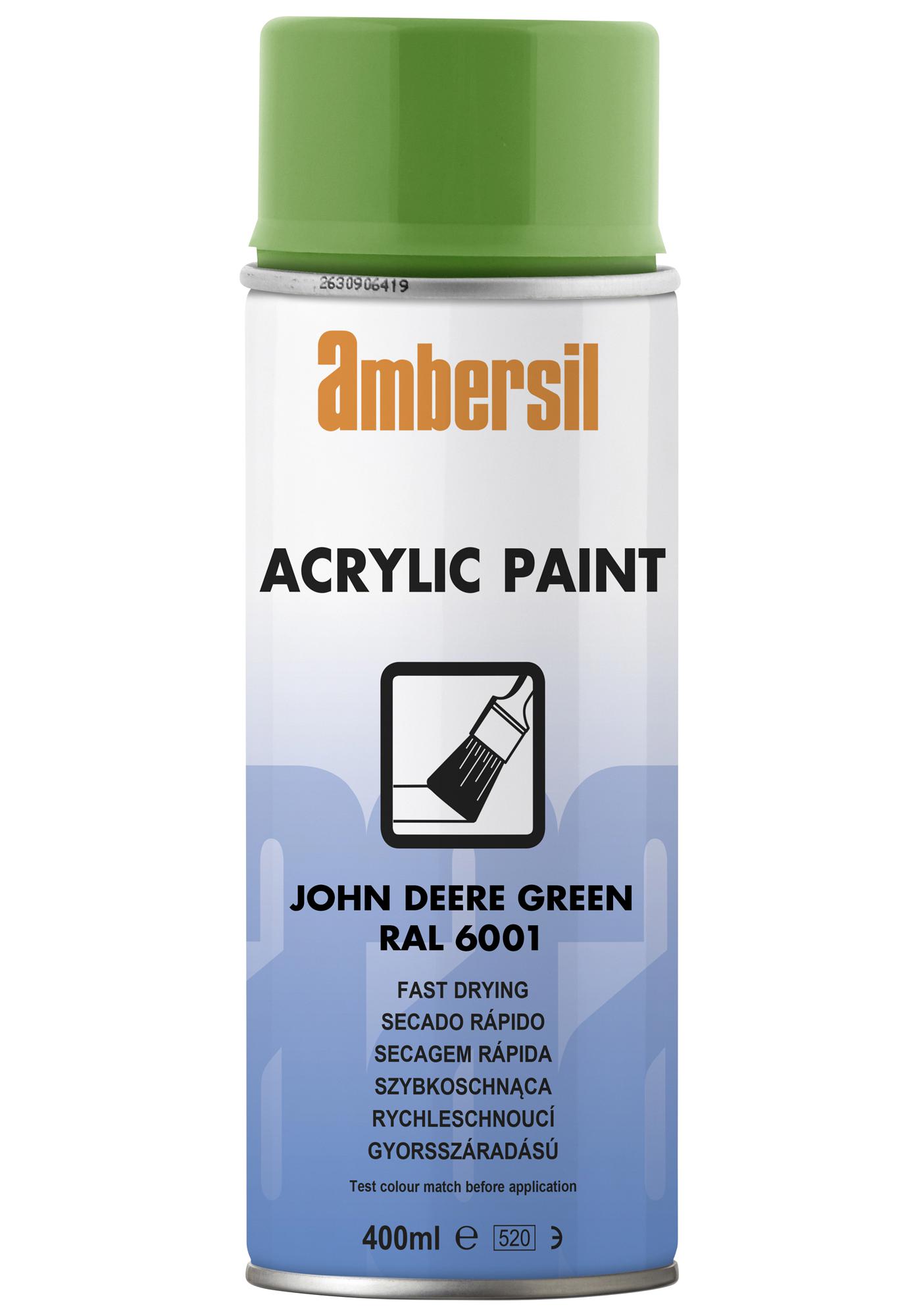 Ambersil Acrylic Paint, Green Ral 6001, 400Ml