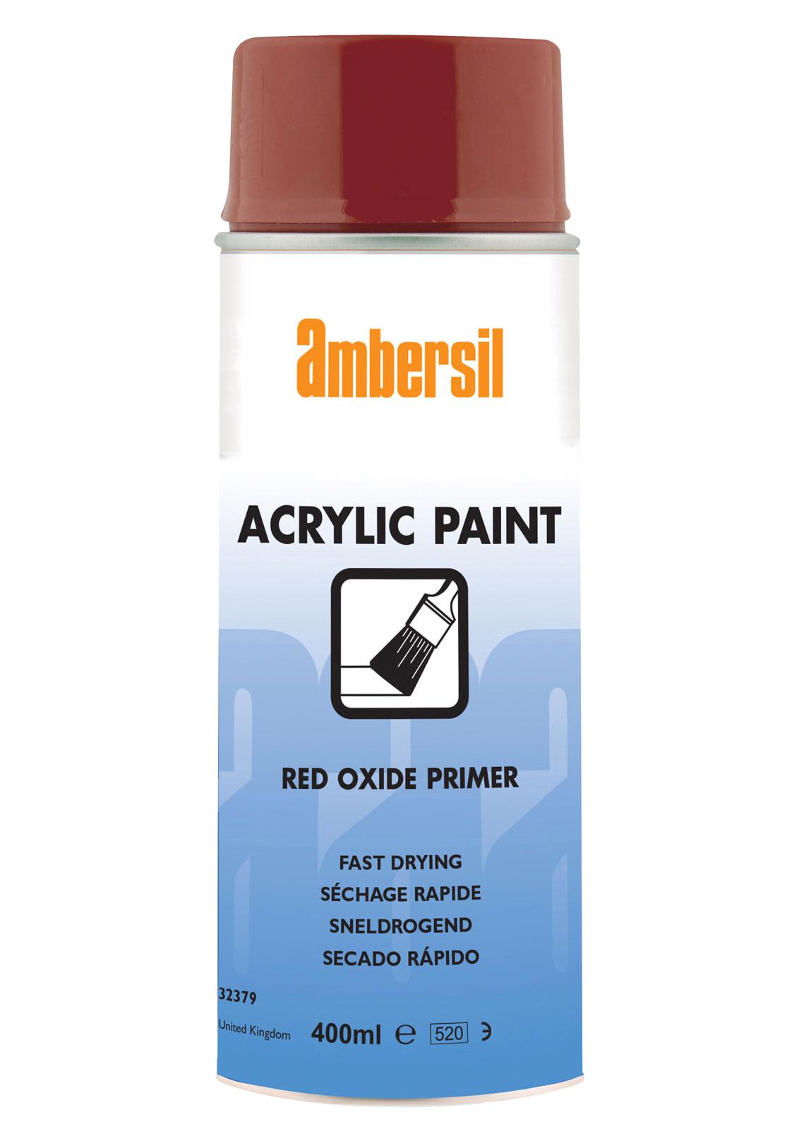 Ambersil Acrylic Paint, Red Oxide Primer, 400Ml