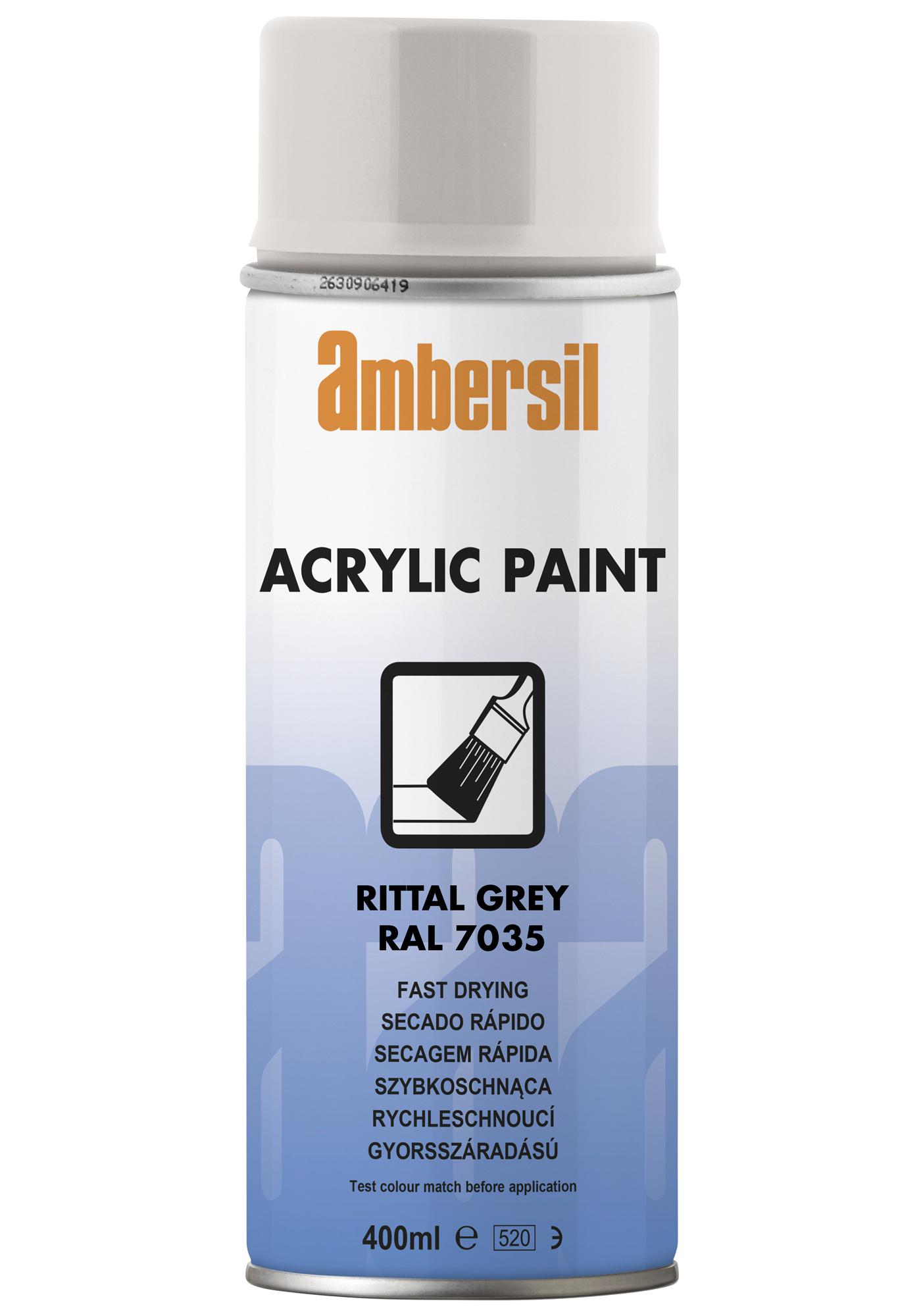 Ambersil Acrylic Paint, Grey Ral 7035, 400Ml