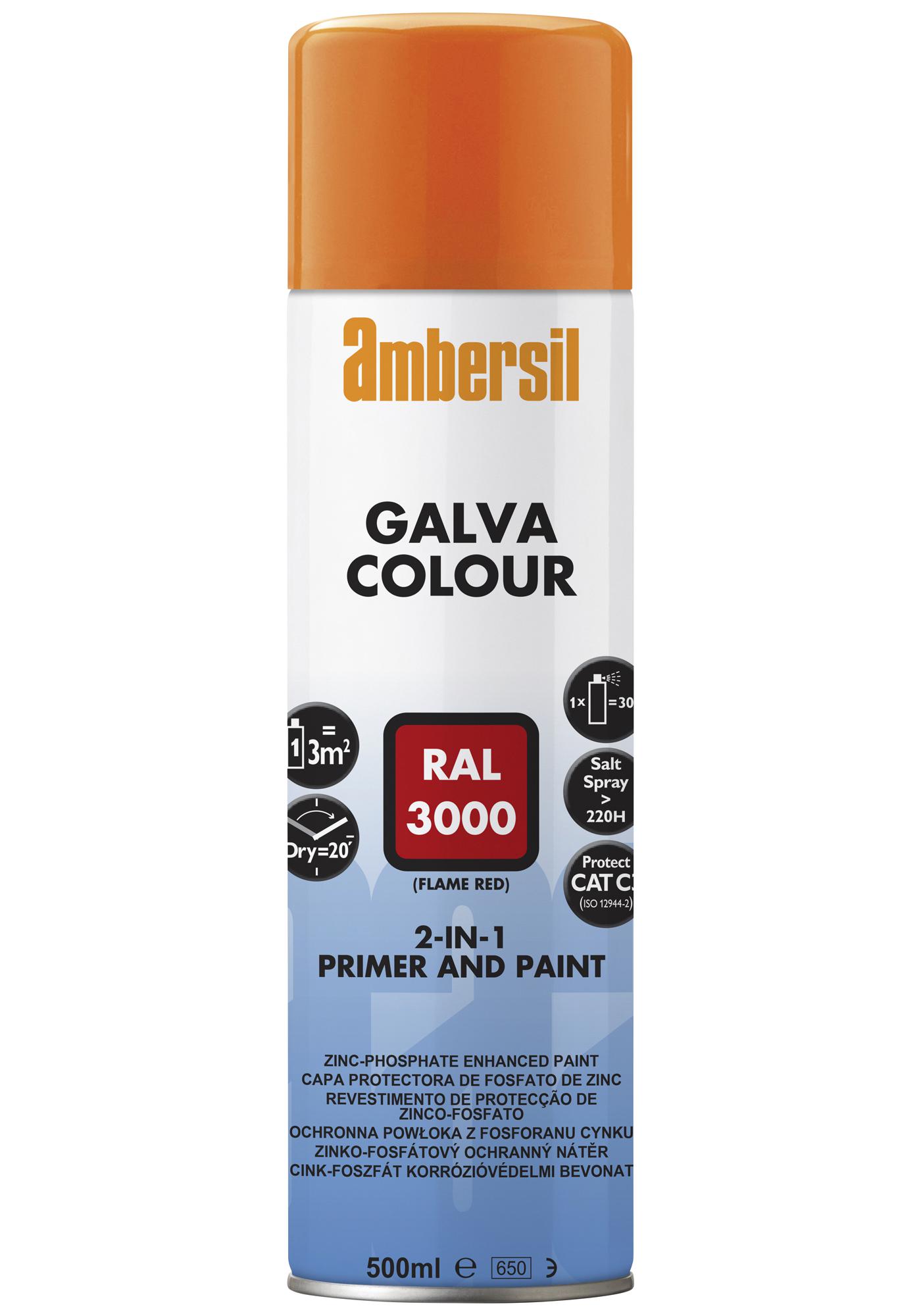 Ambersil Galva Colour Red Ral 3000, 500Ml