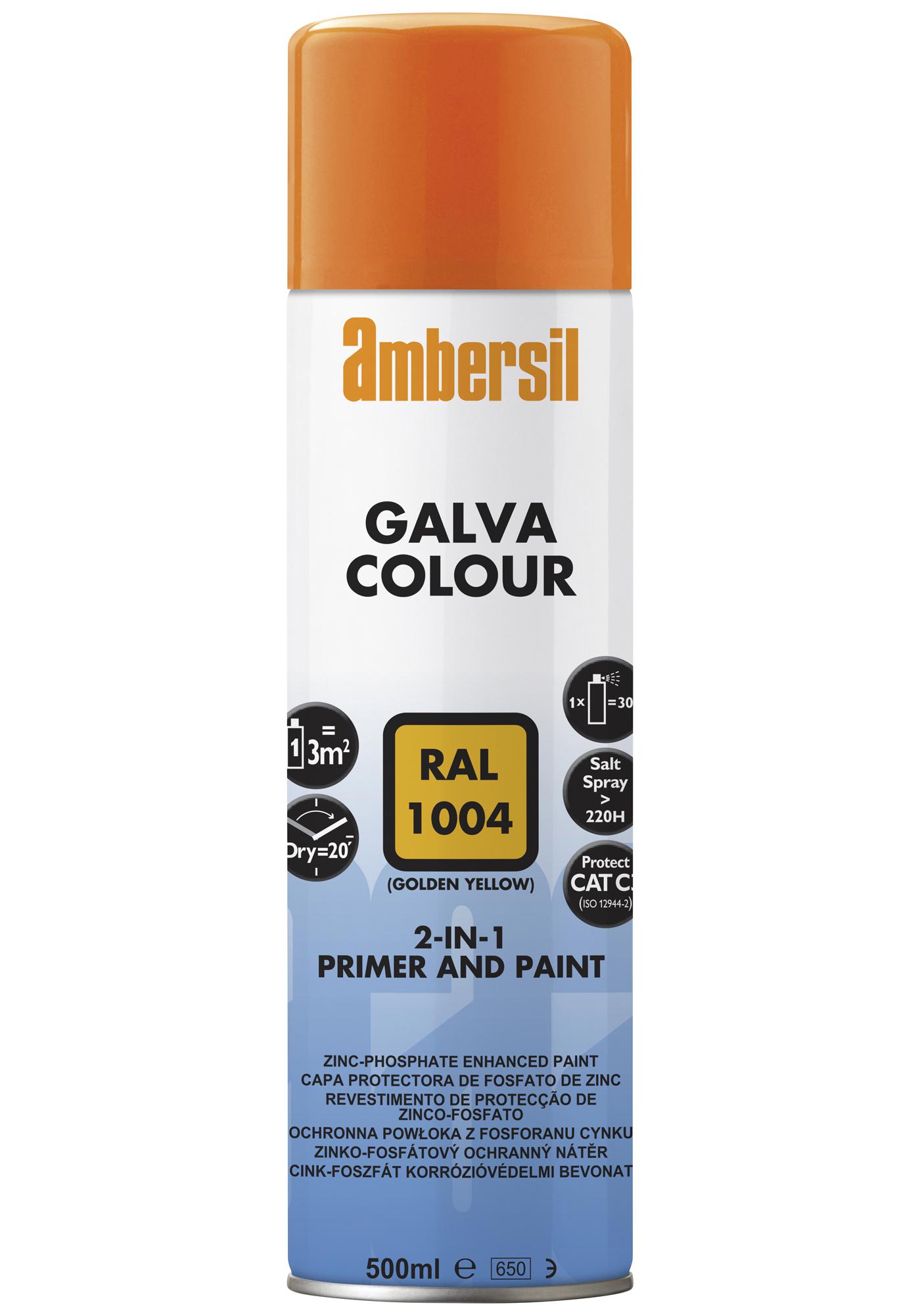 Ambersil Galva Colour Yellow Ral 1004, 500Ml