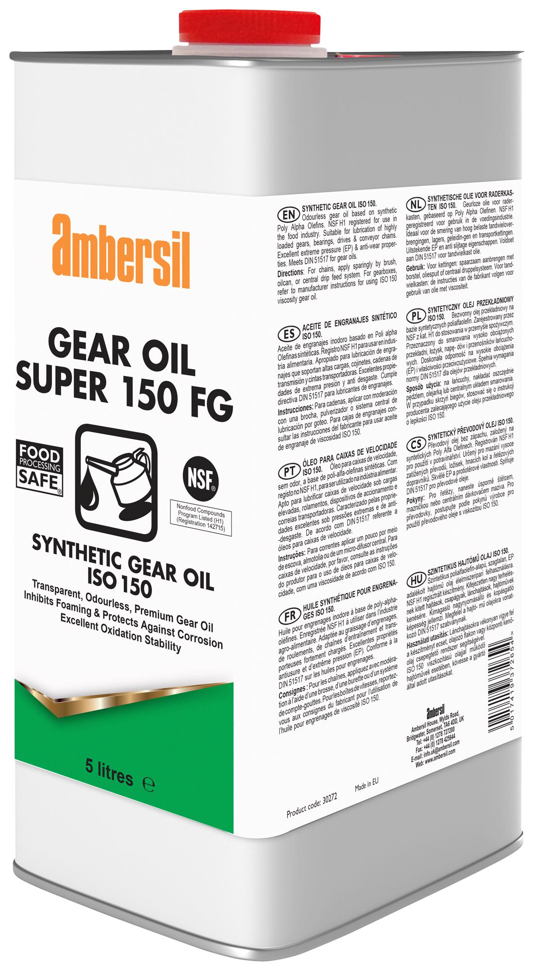 Ambersil Gear Oil Super 150 Fg   , 5Ltr