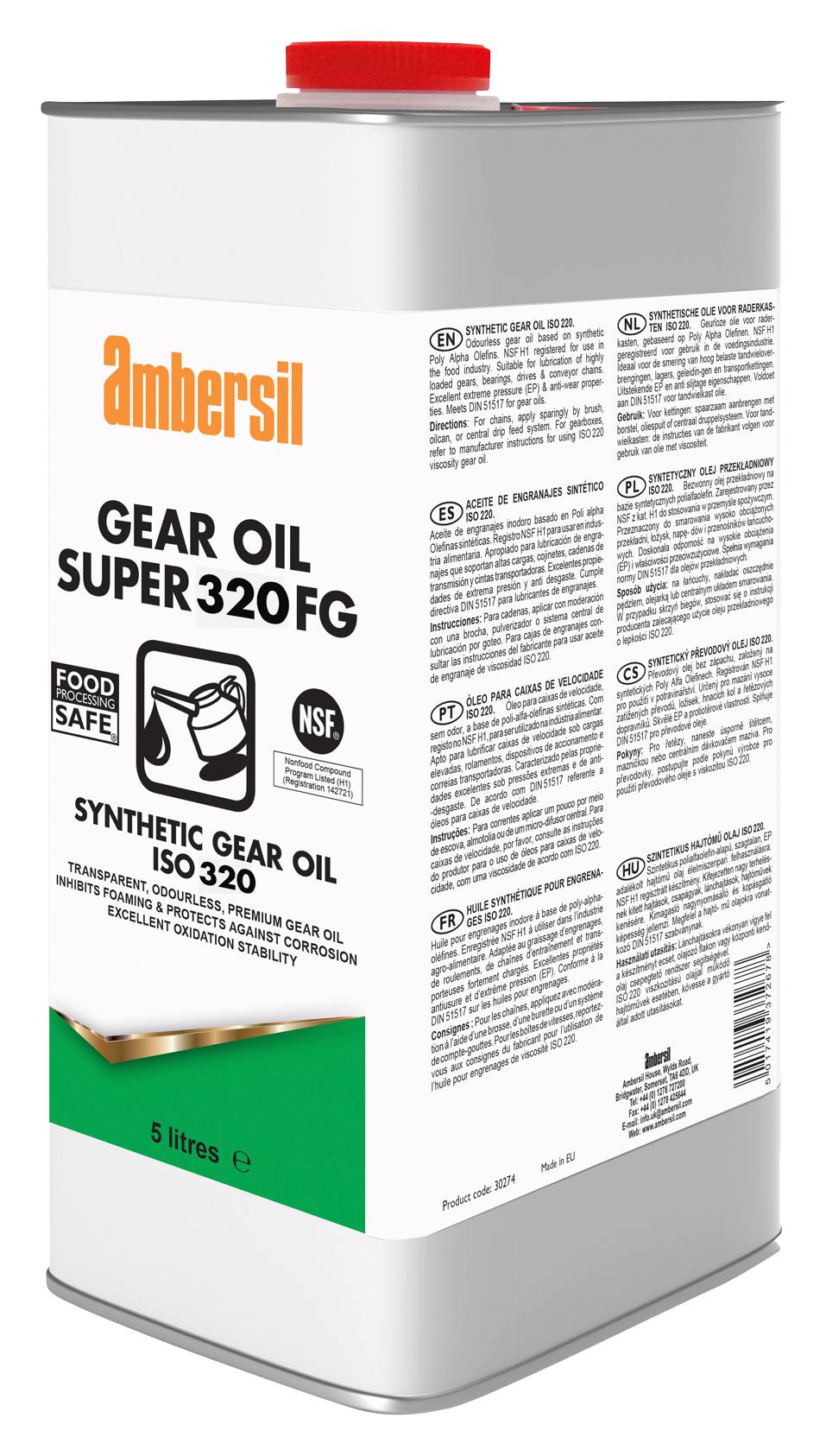 Ambersil Gear Oil Super 320 Fg   , 5Ltr