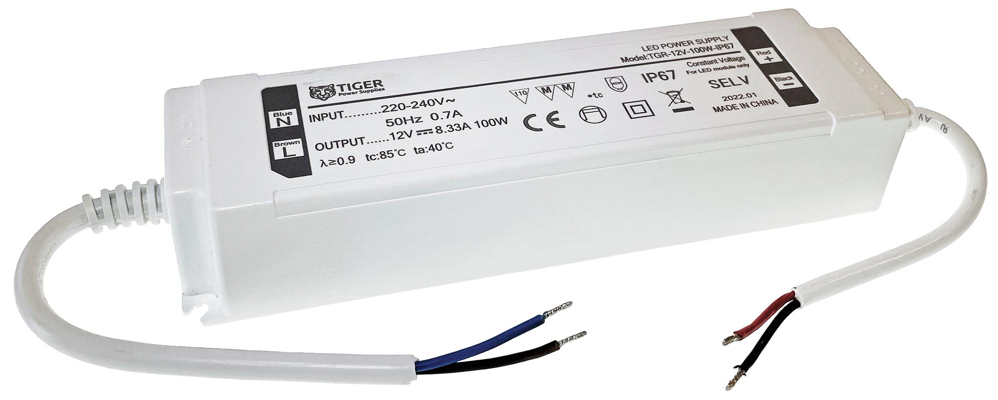 Tiger Power Supplies Tgr-12V-100W-Ip67