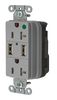 HUBBELL WIRING DEVICES SNAP8300USBGY