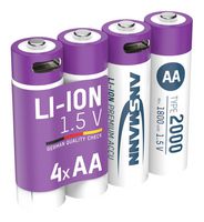 Batteria agli ioni di litio con porta di ricarica USB - Batterie AA, AAA, C, D e 9 V