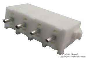350826-1 - Basetta a Pin, Filo a Scheda, 6.35 mm, 1 File, 4 Contatti, Foro Passante, Dritta