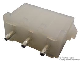 350429-1 - Basetta a Pin, Verticale, Filo a Scheda, 6.35 mm, 1 File, 3 Contatti, Foro Passante, Dritta